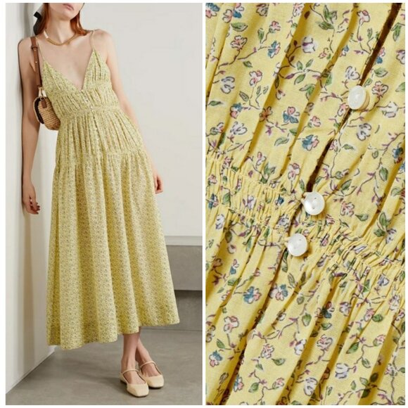 Doen Dresses & Skirts - 💕DOEN💕 Irina Dress ~ Moonflower Floral Print Yellow Small S NWT